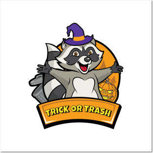 Trick or Trash - Halloween Moon Posters and Art